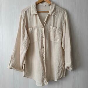 Vintage ramie button down top